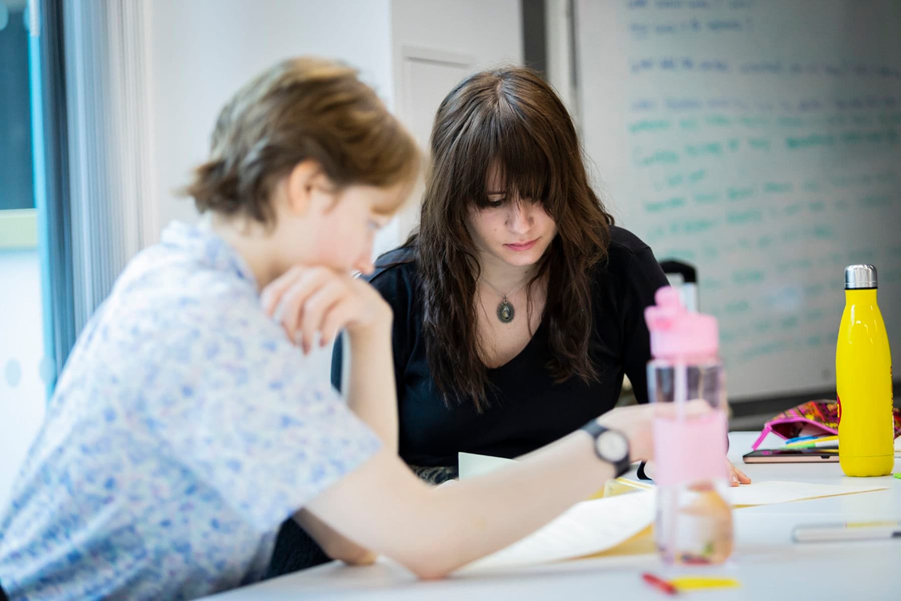 Students in the studio